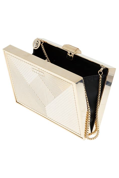 metallic clutch box|metal detail clutch bag.